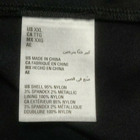 NWT INC Black Silver Mock-Neck Shine Top XXL - Picture 12 of 13